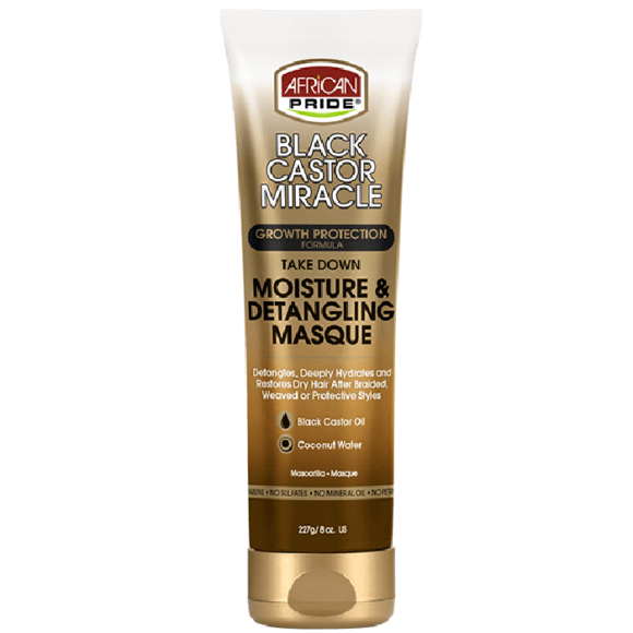 African Pride Black Castor Miracle Moisture Detangling Masque