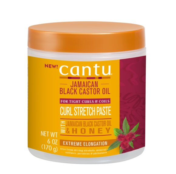 Cantu Jamaican Black Castor Oil Curl Stretch Paste with Jamaican Black Castor OilHoney 6oz 170g