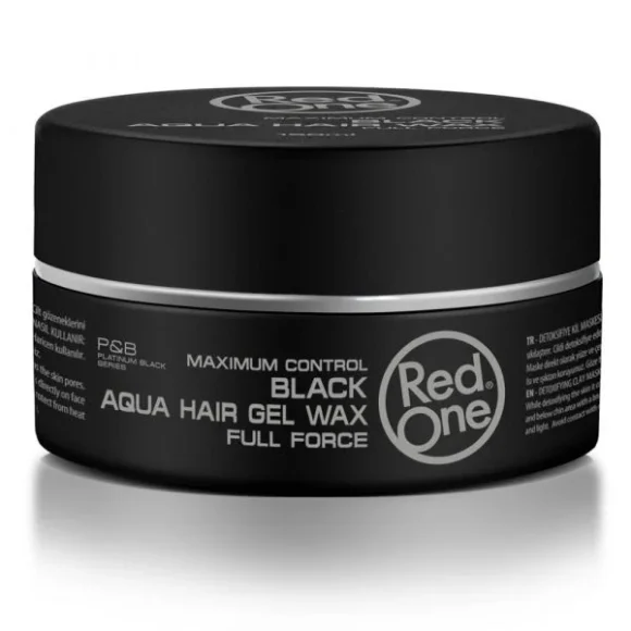 Red One Aqua Hair Gel Wax Black 150 ml