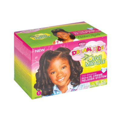 African Pride Dream Kids Olive Miracle No-Lye Creme Relaxer System Regular Value Pack