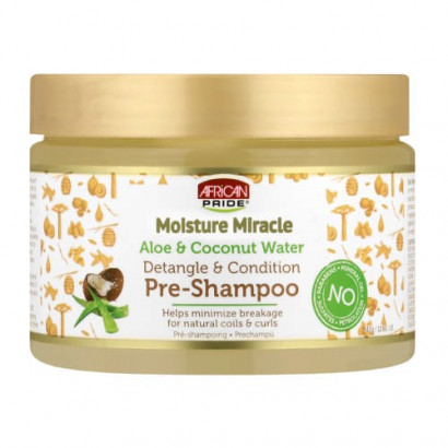 African Pride Moisture Miracle Aloe & Coconut Water Detangle & Condition Pre-Shampoo 340g/12oz