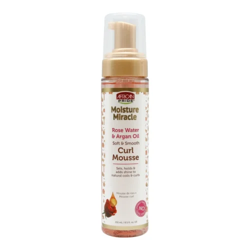 African Pride Moisture Miracle Rose Water & Argan Oil Curl Mousse 251 ml/8.5 oz
