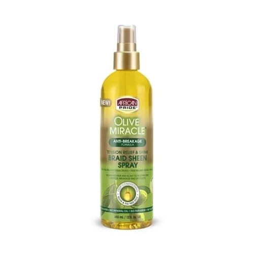 African Pride Olive Miracle Anti Breakage Braid Sheen Spray 355ml/12oz