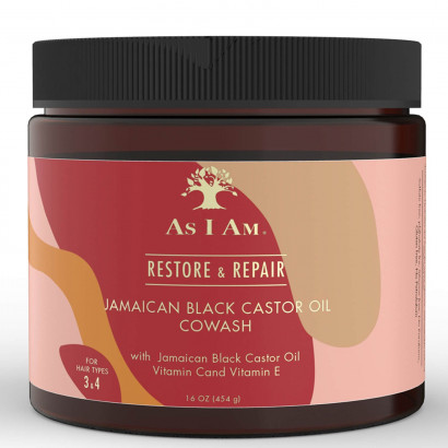 As I Am Restore & Repair Jamaican Black Castor Oil Cowash 454 g-16 oz.
