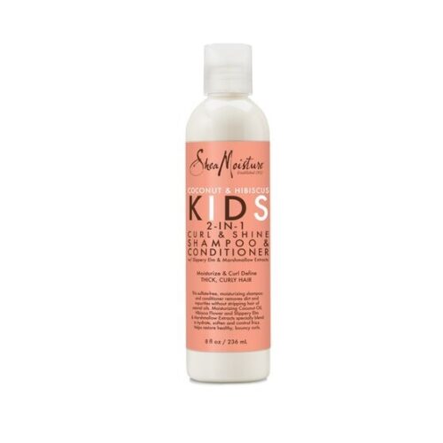 Shea Moisture Coconut & Hibiscus Kids 2-in-1 Curl & Shine Shampoo Conditioner 8oz/236ml