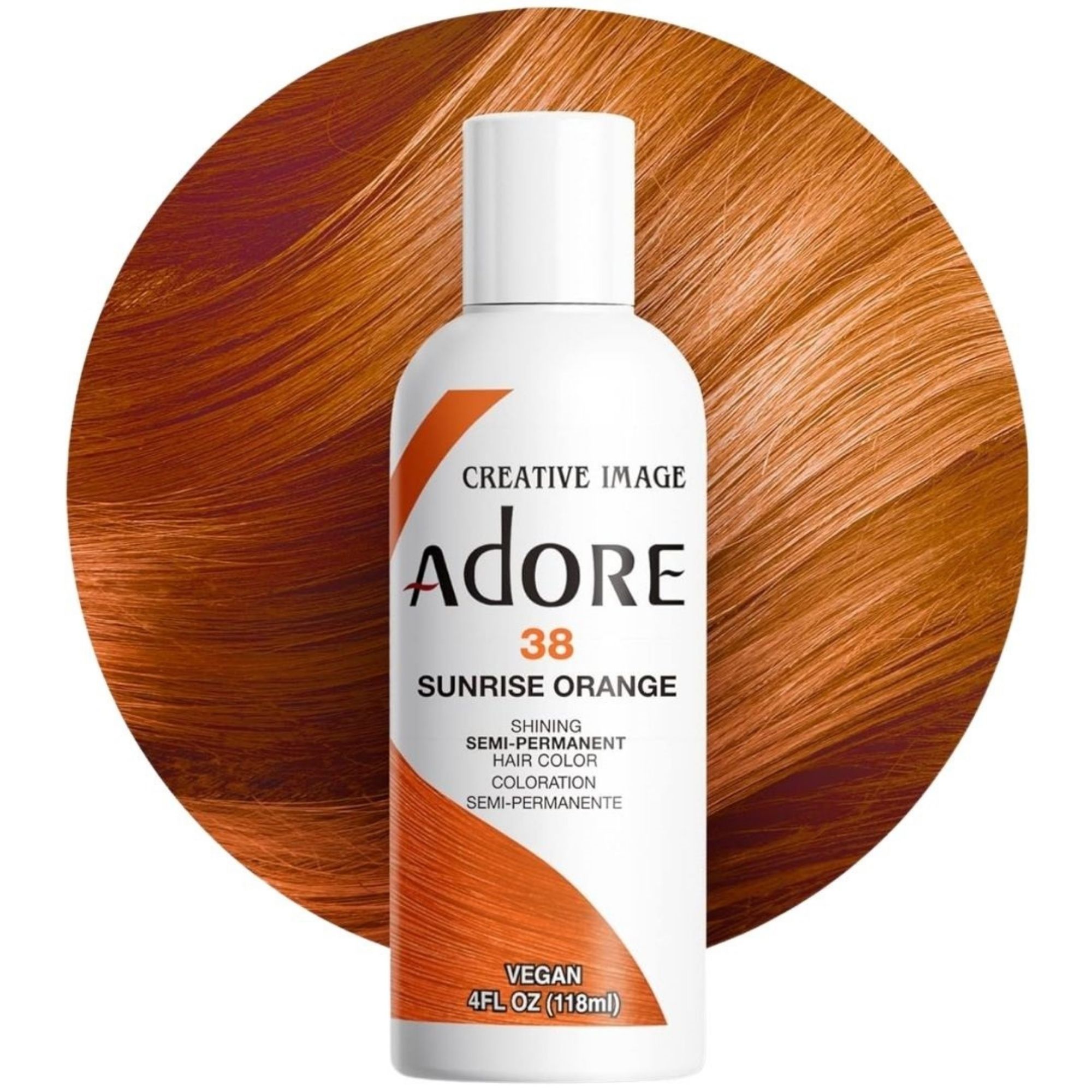 Adore Semi Permanent Hair Colour Sunrise Orange 38 118 ml