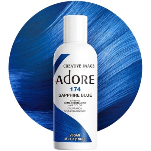 Adore Semi Permanent Hair Colour Sapphire Blue 174 118 ml