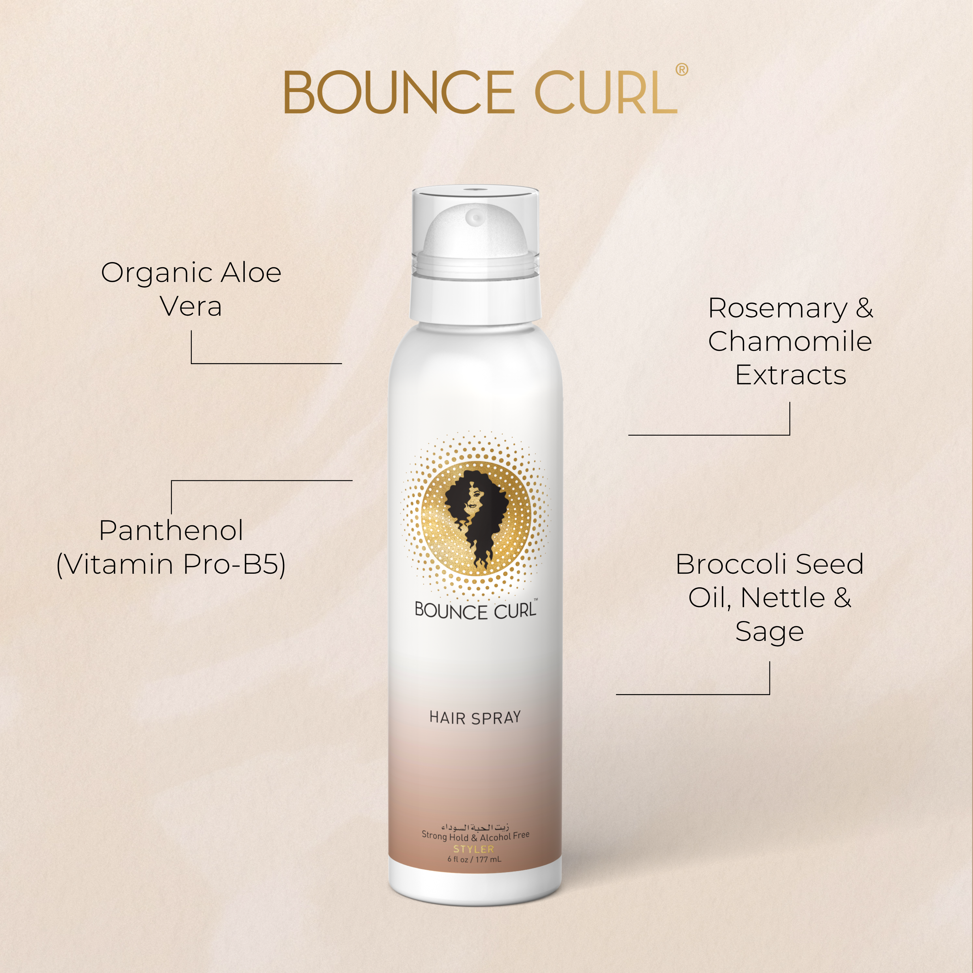 Bounce Curl Alcohol Free Hair Spray 6oz