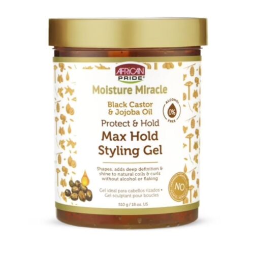 African Pride Black Castor & Jojoba Oil Max Hold Styling Gel 510g/18oz