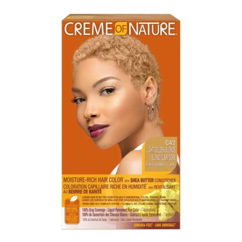 Creme Of Nature Ammonia-Free Moisture-Rich Hair Color C42-Light Golden Blonde