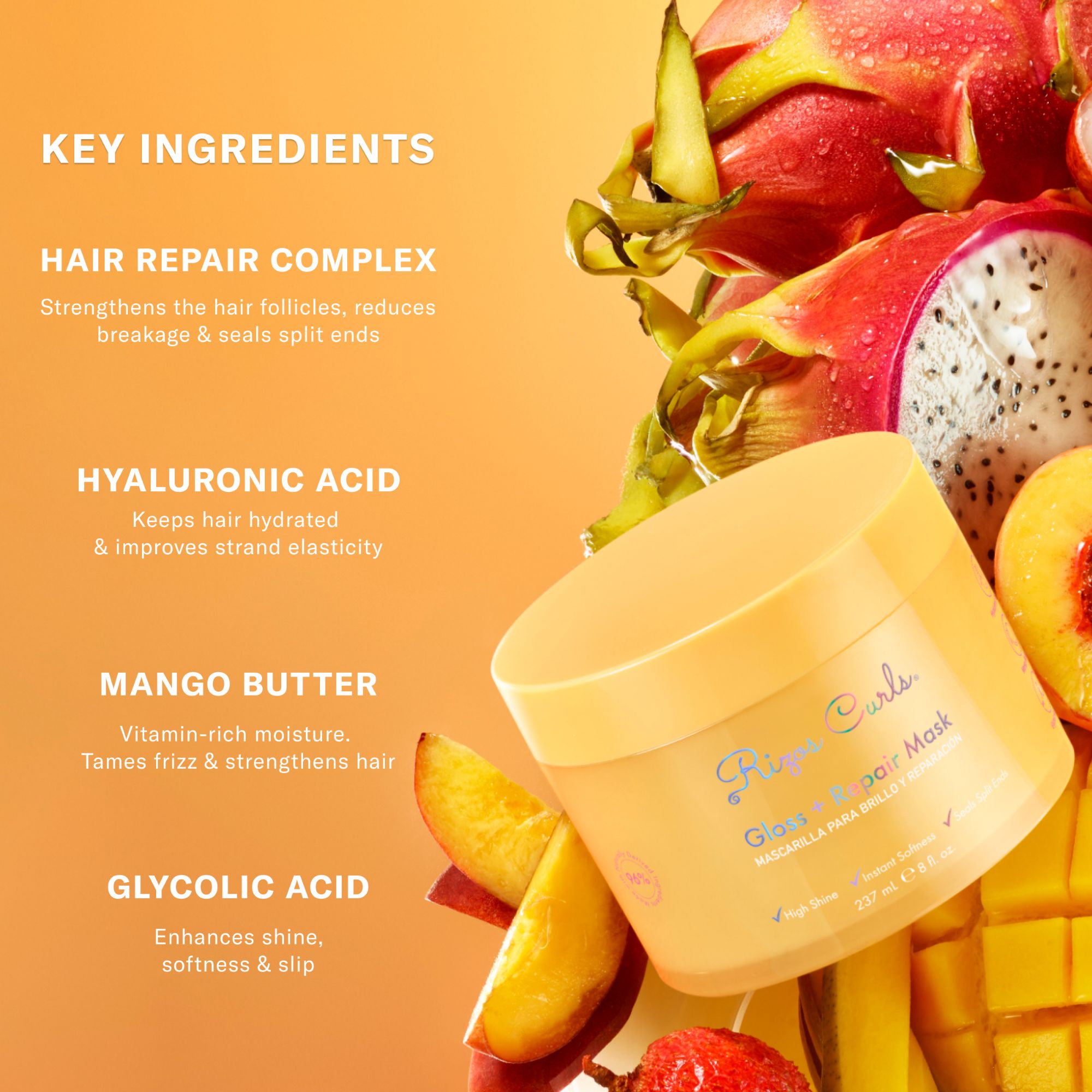 Rizos Curls Gloss and Repair Mask 237ml